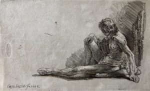 Lire la suite à propos de l’article Académie d’un homme assis à terre – Rembrandt