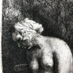 Femme avec les pieds dans l'eau detail 1 - Rembrandt