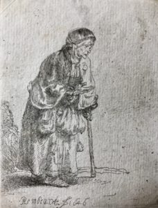 Vieille mendiante - Rembrandt