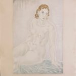 Tsuguharu Foujita (1886-1968), Femme nue assise vers la droite