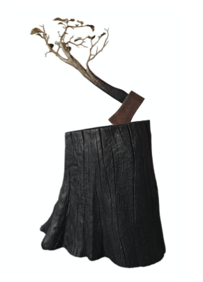 Ghyslain Bertholon Rezilientia, 2020 Sculpture, bronze et bois laqué / 8 ex. 53 x 100 cm