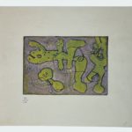 Joan Miró (1893-1983), Lumière de la Lame (composition en violet et vert)