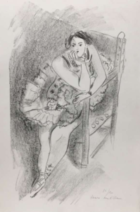 Matisse_Danseuse assise au fauteuil, accoudée, main à la bouche, 1927Matisse_Danseuse assise au fauteuil, accoudée, main à la bouche, 1927