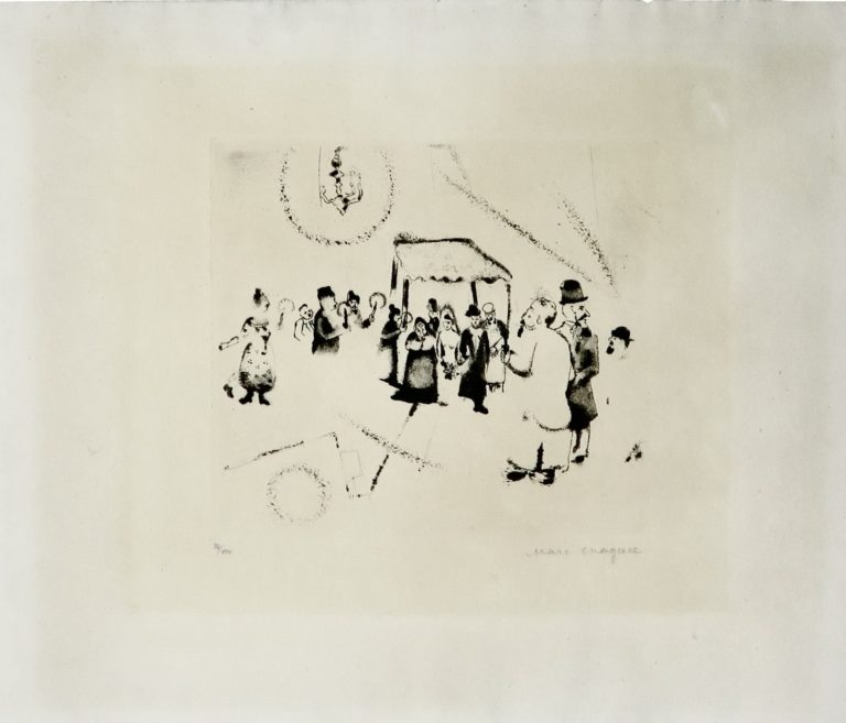 Marc Chagall (1887 - 1985).Hochzeit, planche 16 de Mein Lieben