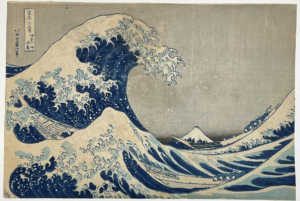 Hokusai Katsushika (1760-1849), La Grande Vague de Kanagawa (Kanagawa-Oki Nami-Ura), de la serie des 36 vues du Mont Fuji