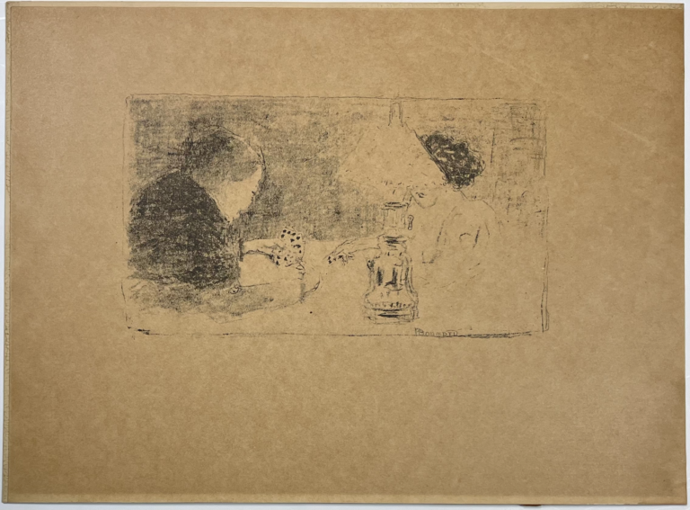 Pierre Bonnard (1867-1947), La Partie de Carte sous la Lampe