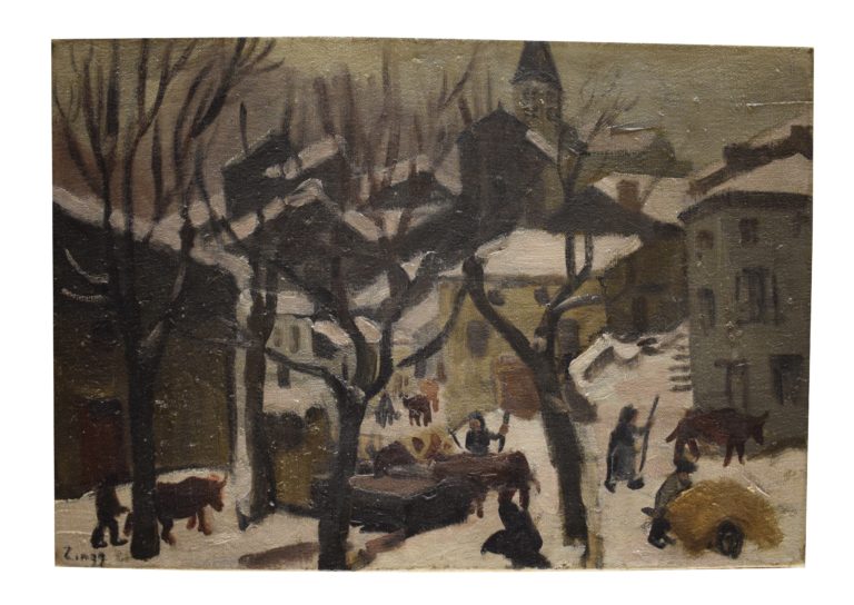 Jules Emile Zingg (1882-1942), Village en Hiver