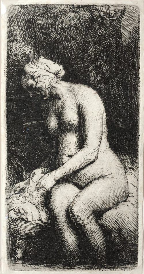 Femme avec les pieds dans l'eau - Rembrandt