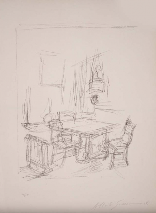 Alberto Giacometti (1901-1966) Intérieur - La Table à la Stampa, 1965