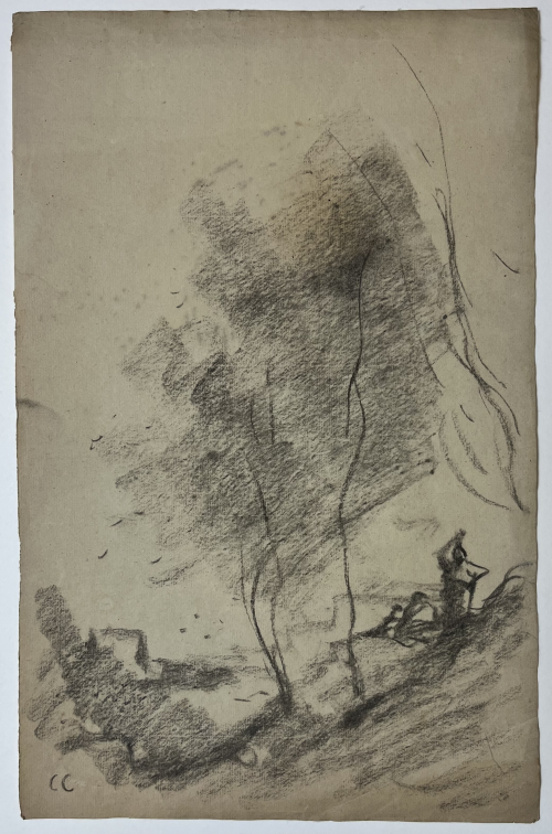 Camille Corot (1796 - 1875).Personnage sous les Arbres.