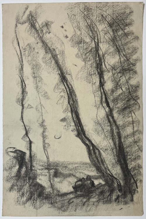 Camille Corot (1796 - 1875).Personnage sous les Arbres