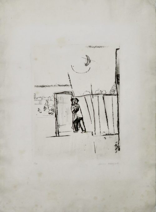 Marc Chagall (1887-1985), Les Amoureux, Vor Dem Tore