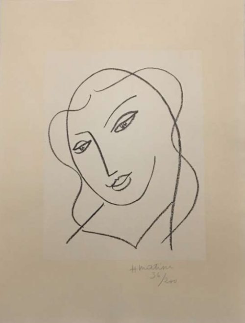 Matisse_Étude pour la Vierge, Tête Voilée, 1950